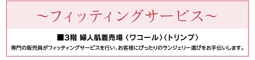 フィッティングサービス